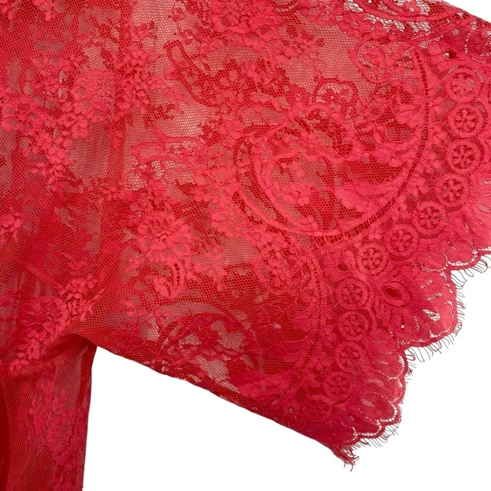 Tracy Reese Plenty Sheer Pink Lace Dress Coverup